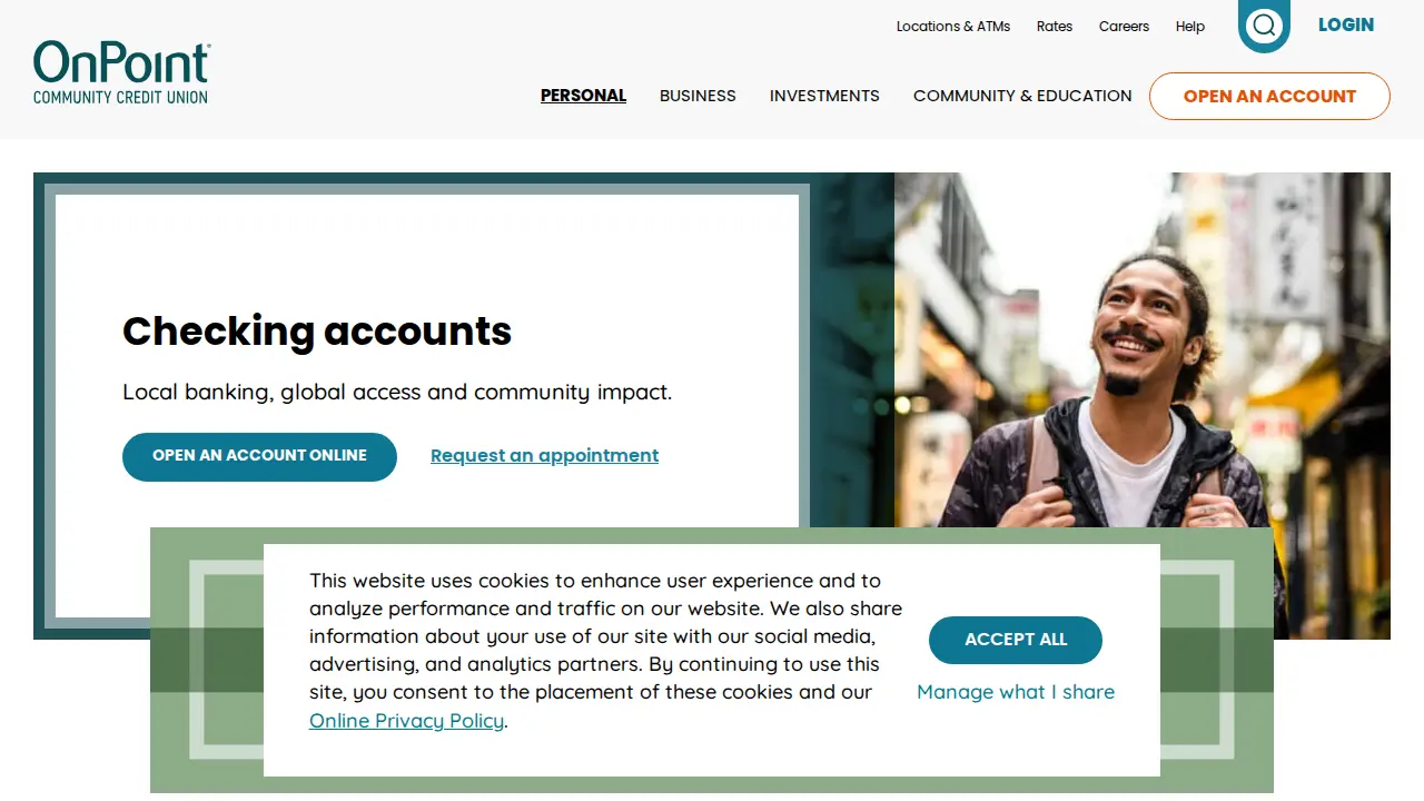 OnPoint Community Credit Union page