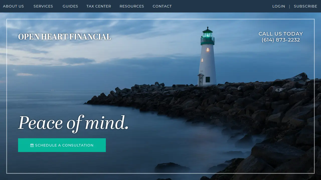 Open Heart Financial website