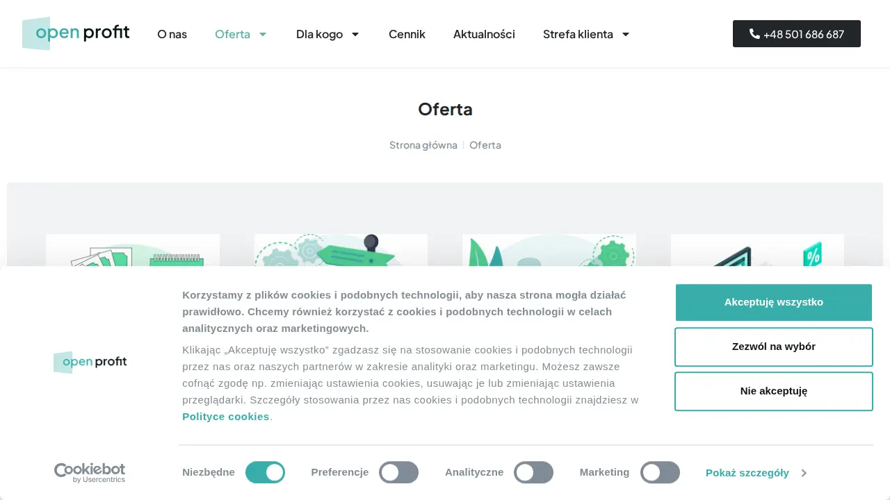 Open Profit page