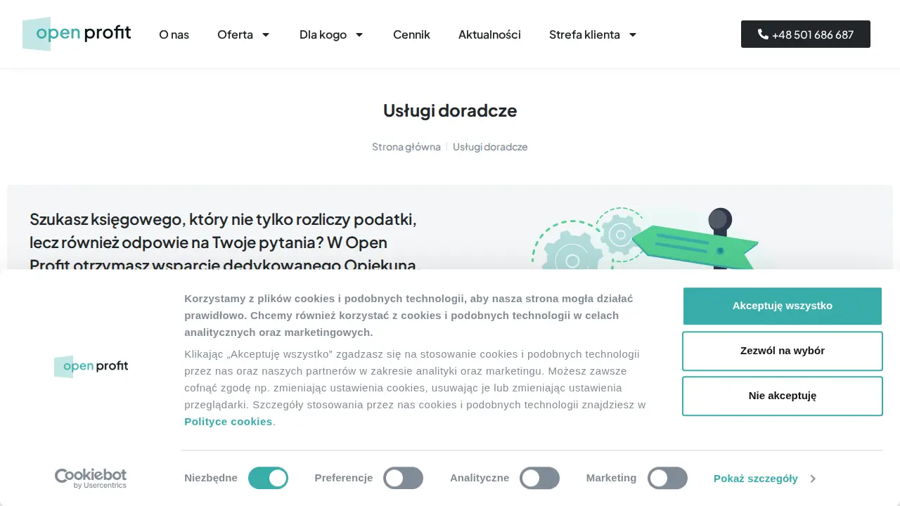Open Profit page