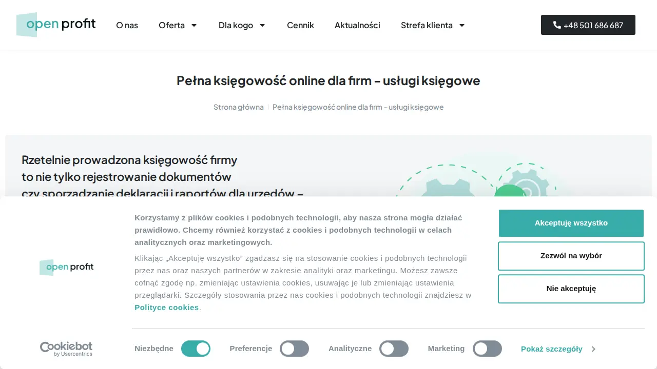 Open Profit page