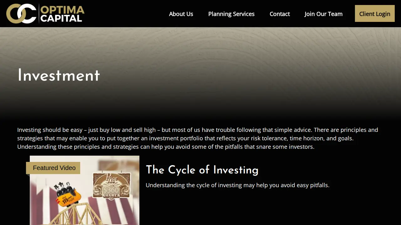 Optima Capital LLC page