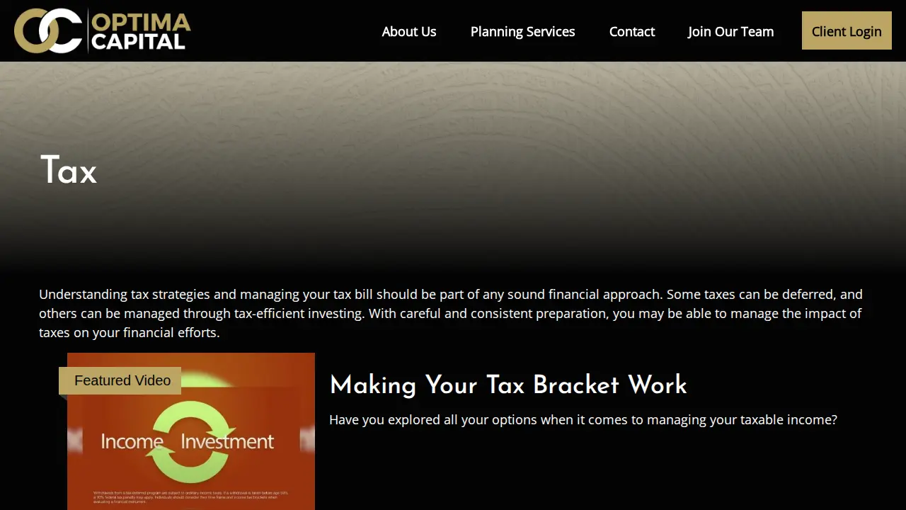 Optima Capital LLC page