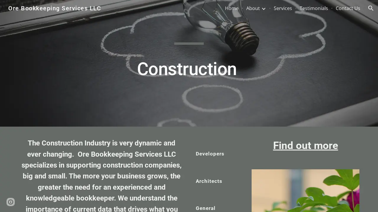 Ore Bookkeeping Services LLC page