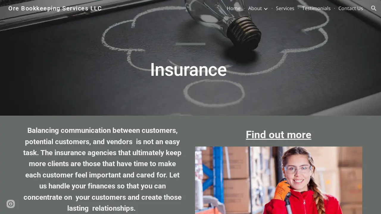 Ore Bookkeeping Services LLC page