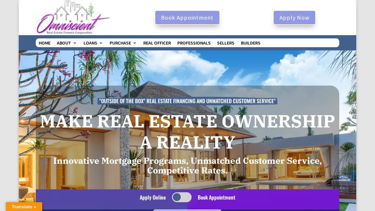 OMNISCIENT REAL ESTATE FINANCE CORP. website