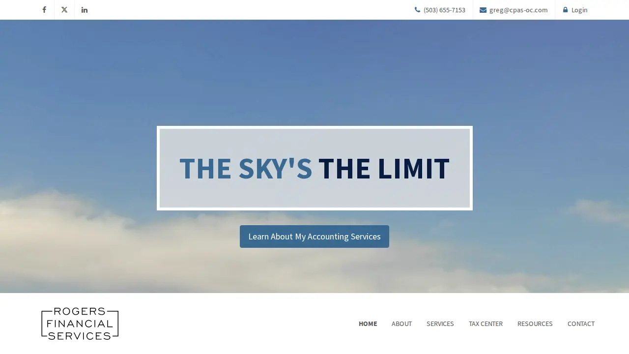 Rogers Financial Services page