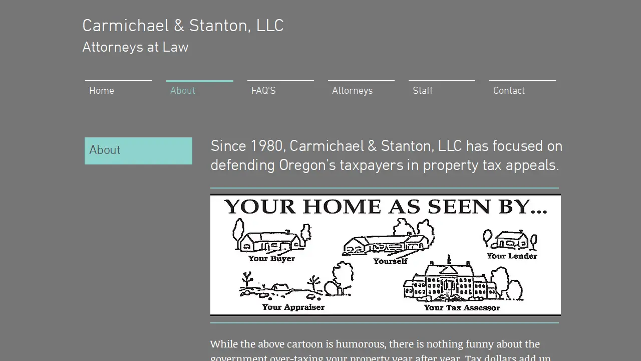 Carmichael & Stanton, LLC. Attorneys at Law page