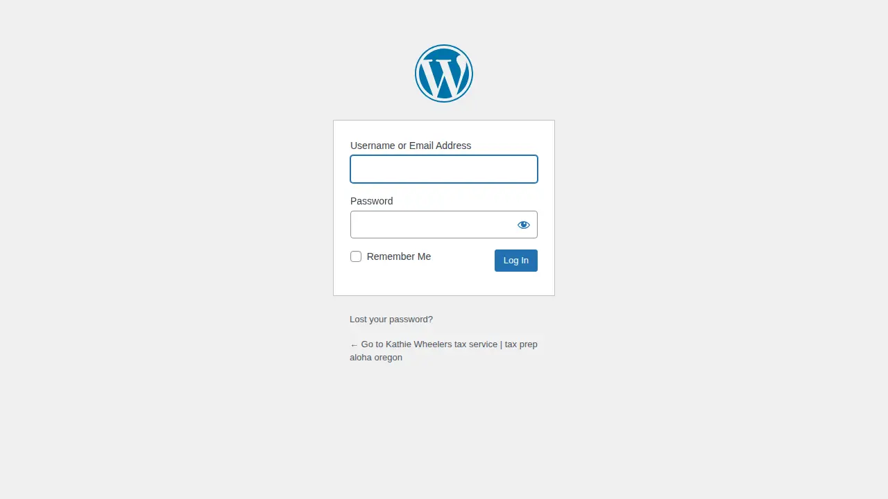 Kathie Wheeler's Tax Service page