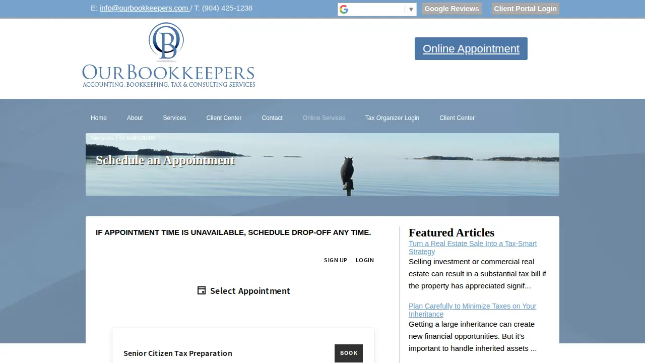 Our Bookkeepers Inc page
