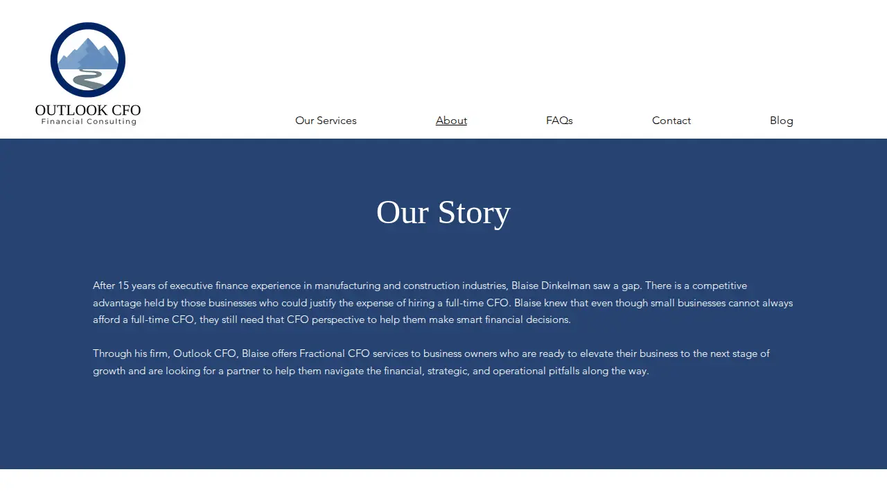 Outlook CFO LLC page