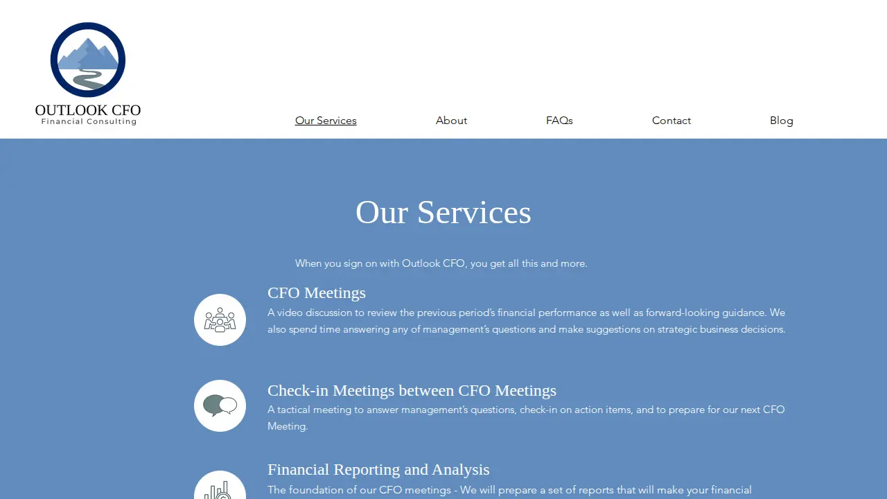 Outlook CFO LLC page