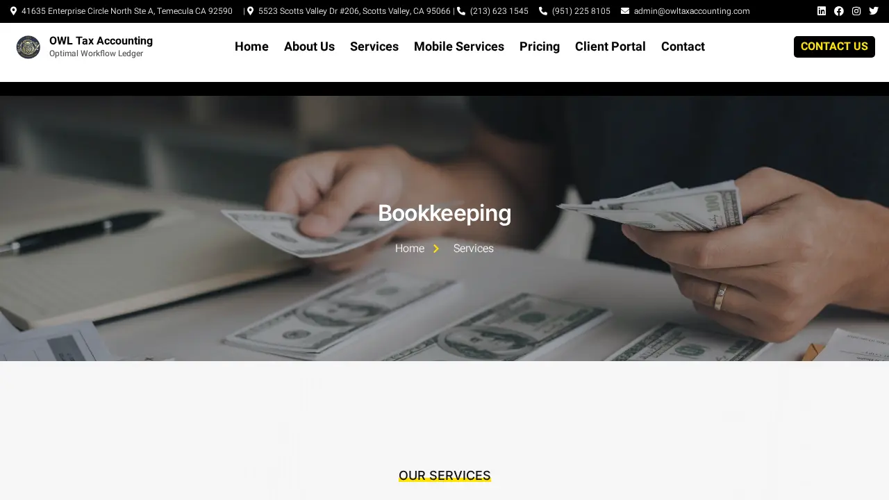 Owl Tax Accounting page