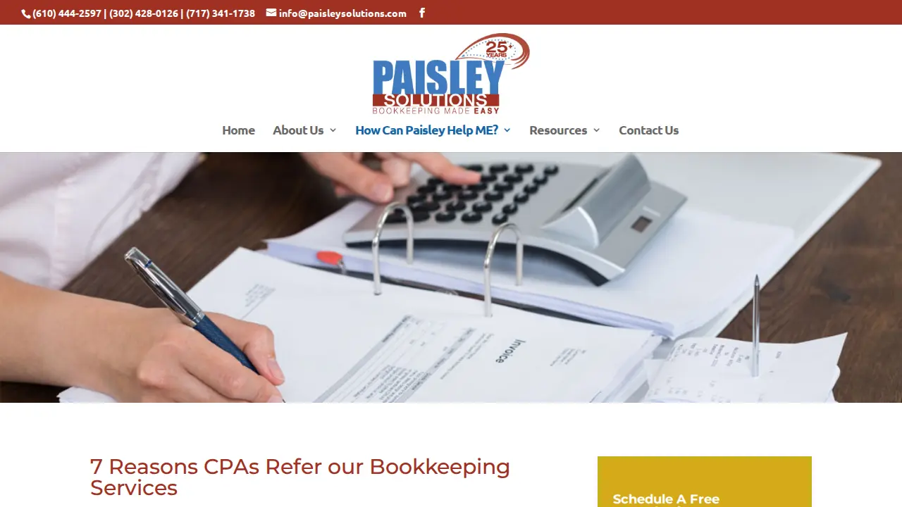 Paisley Solutions page