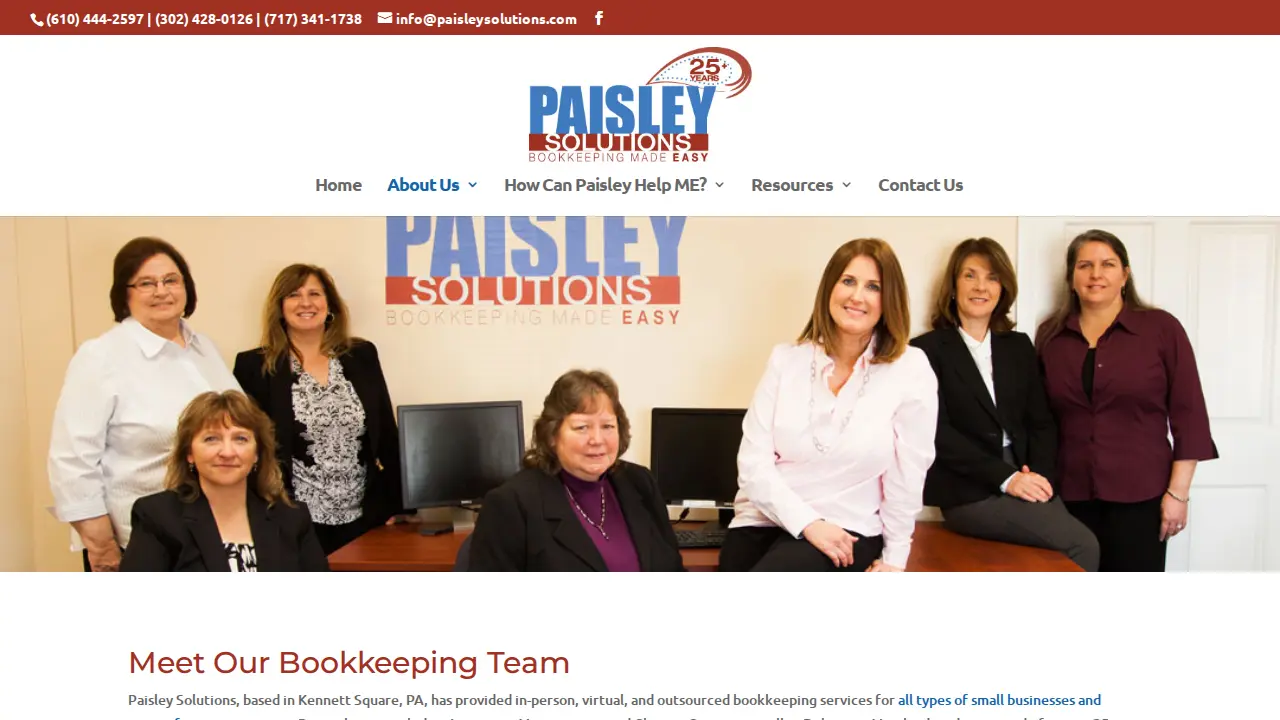 Paisley Solutions page