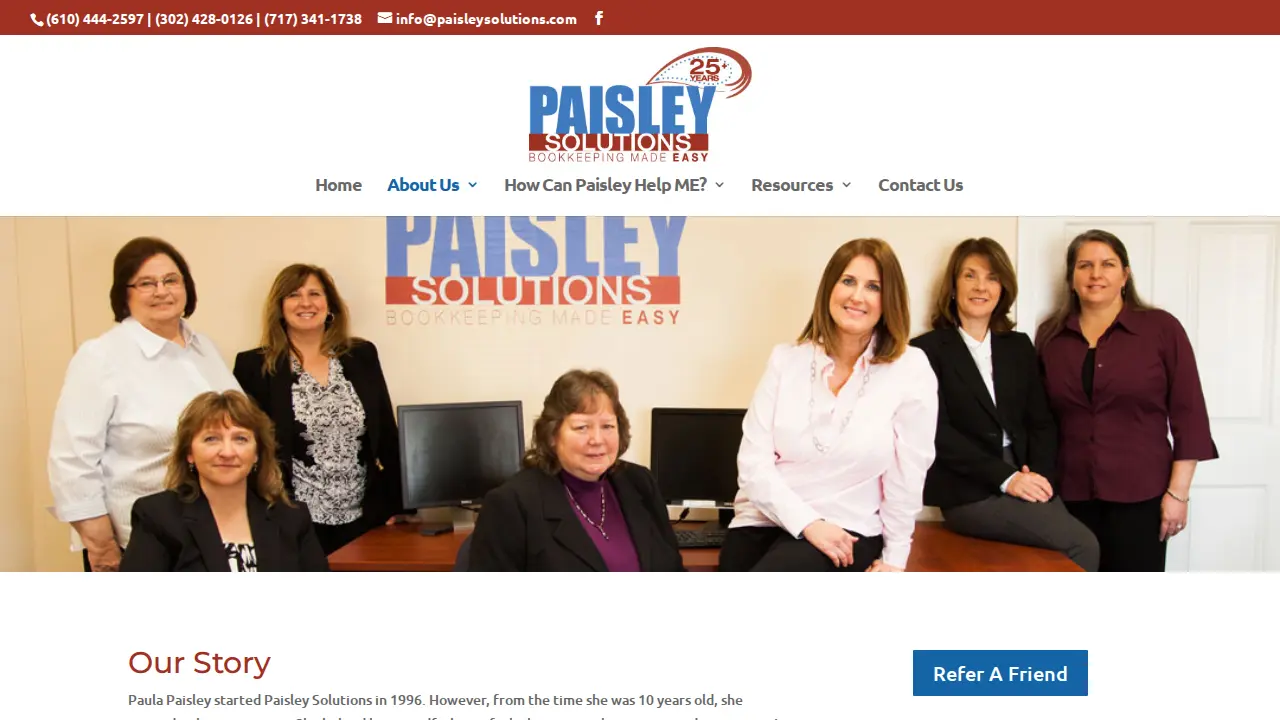 Paisley Solutions page