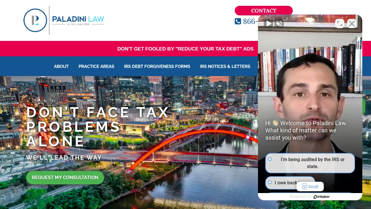 Paladini Law, A Tax Law Firm page