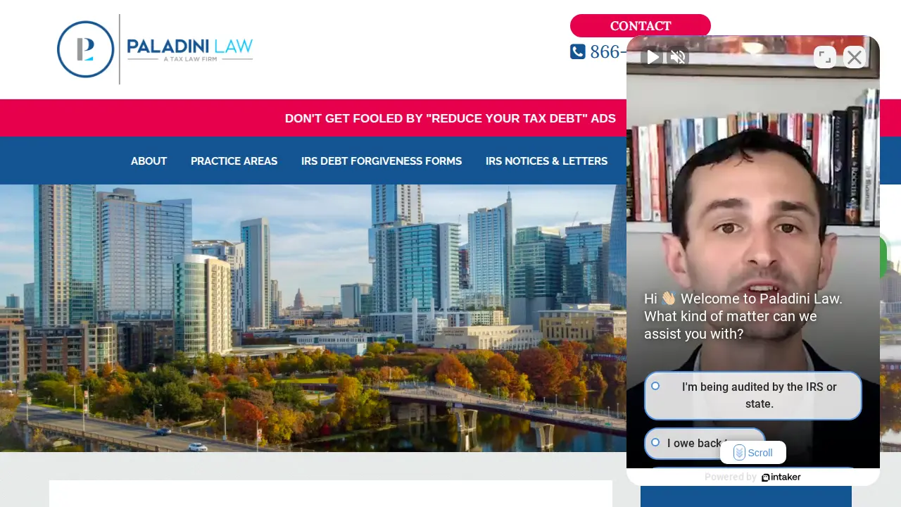 Paladini Law, A Tax Law Firm page