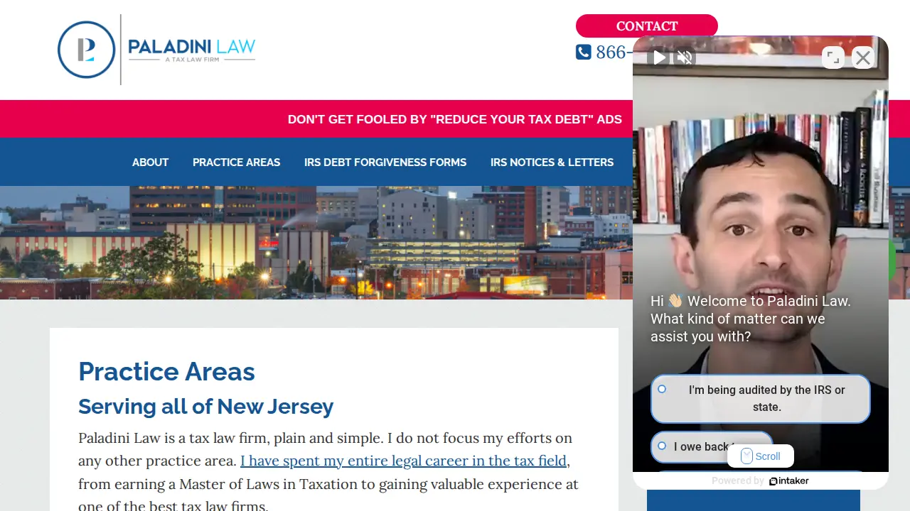 Paladini Law, A Tax Law Firm page