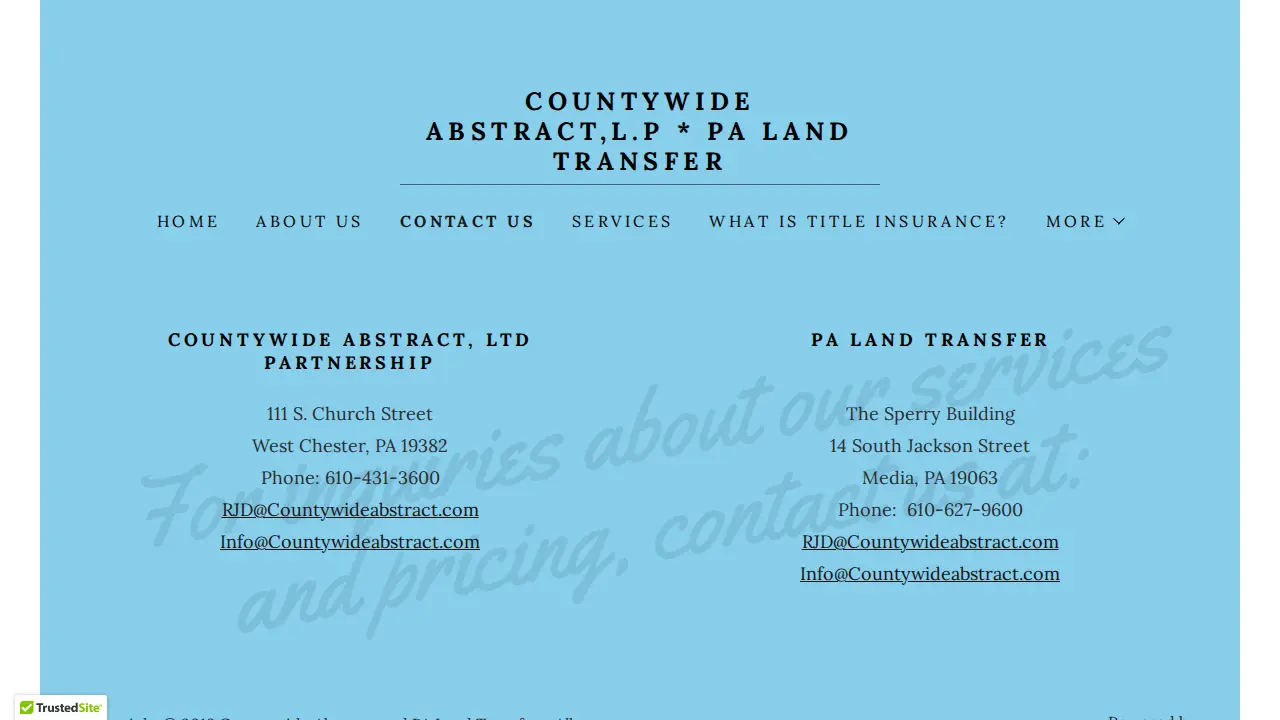 Countywide Abstract page