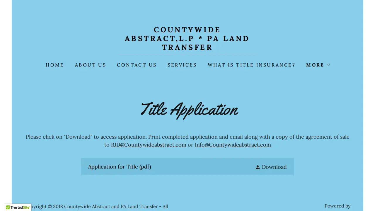 Countywide Abstract page
