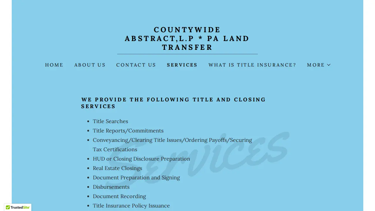 Countywide Abstract page