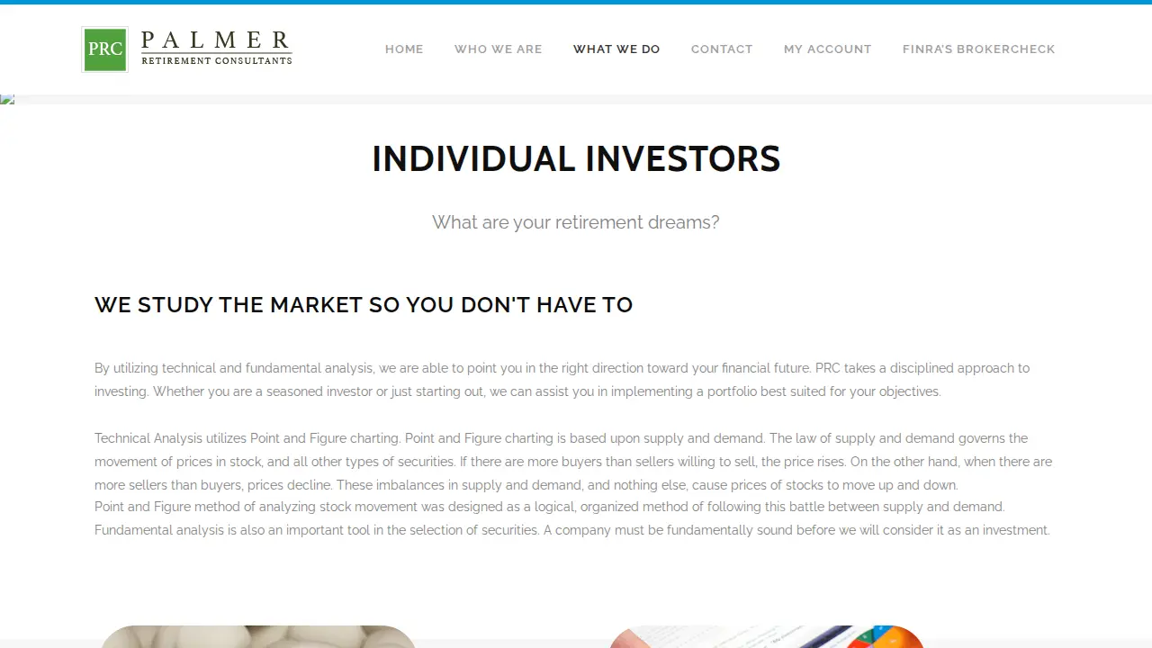 Palmer Retirement Consultants page