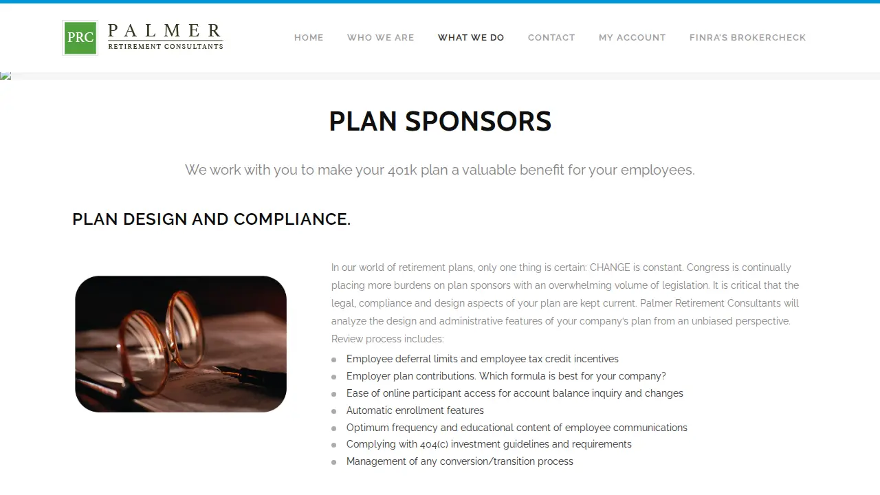 Palmer Retirement Consultants page