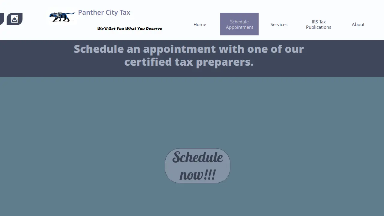 Panther City Tax page