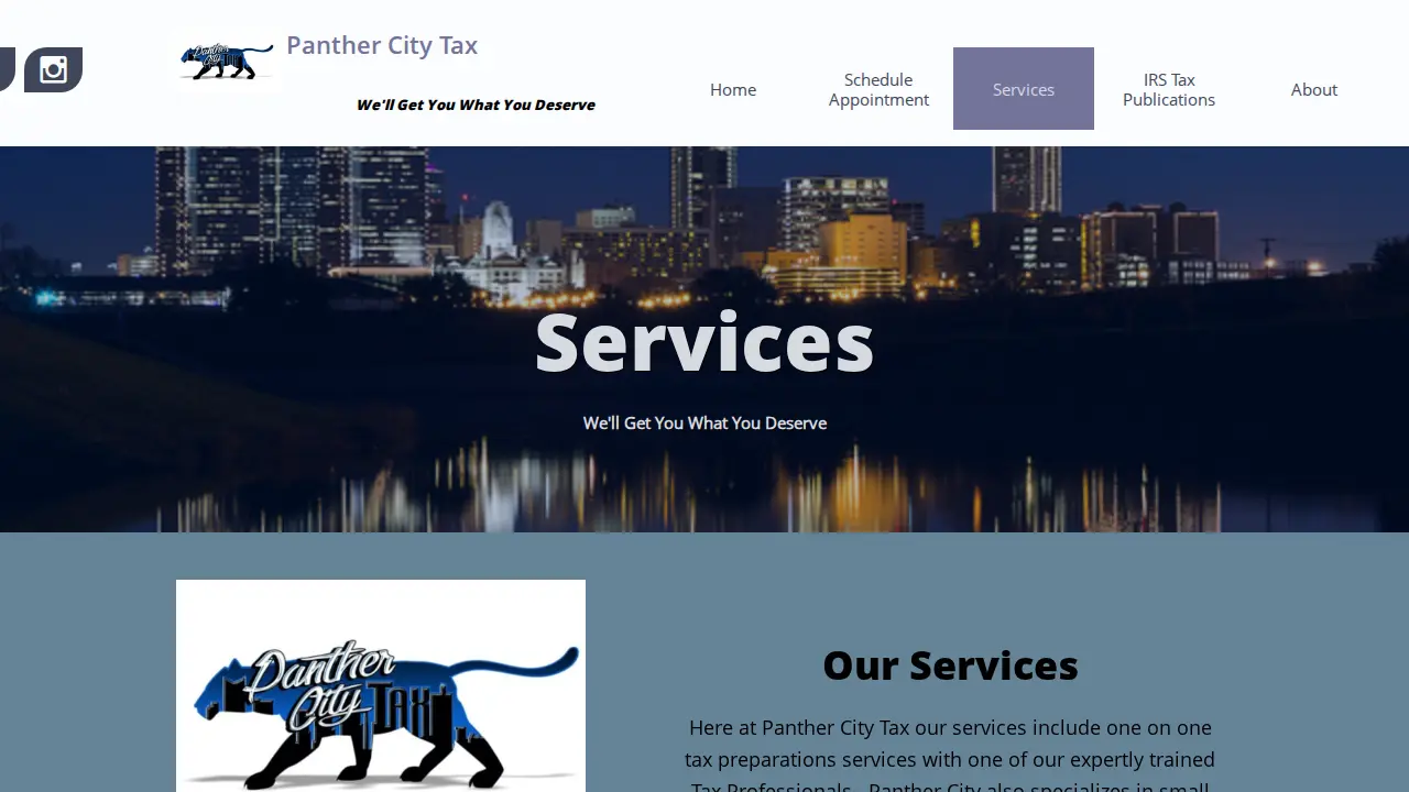 Panther City Tax page