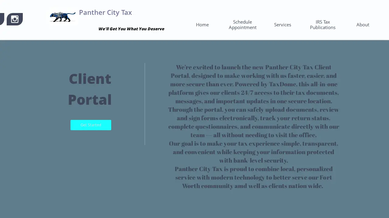 Panther City Tax page