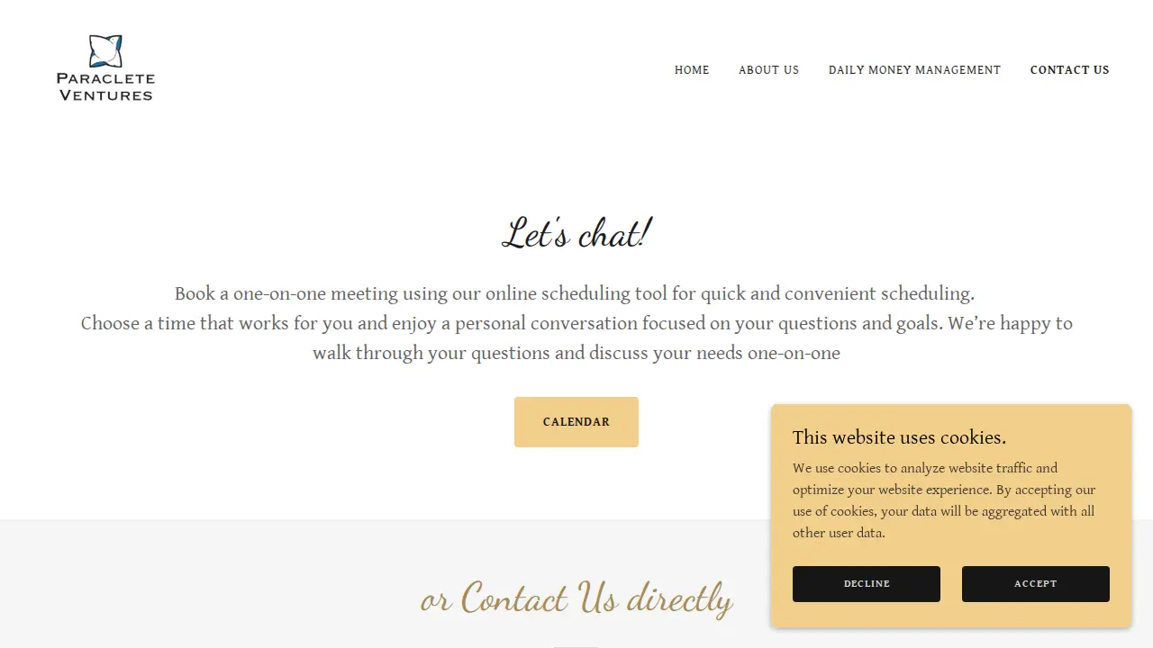 Paraclete Ventures page
