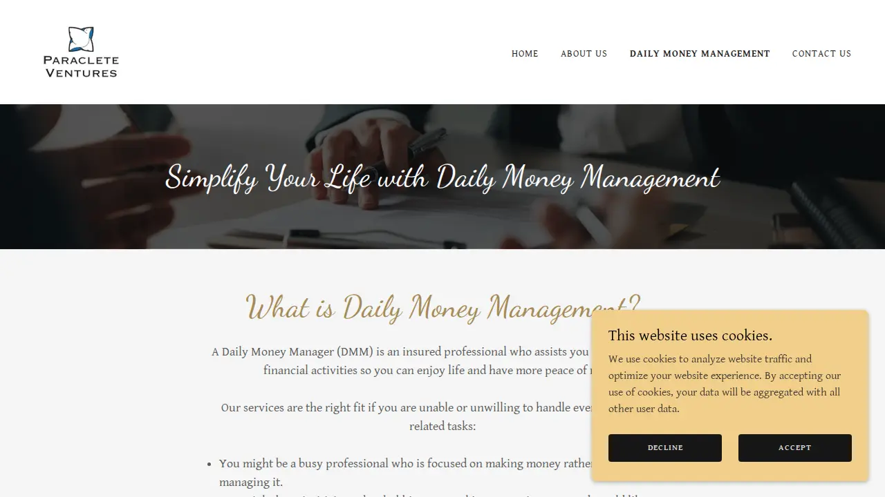 Paraclete Ventures page