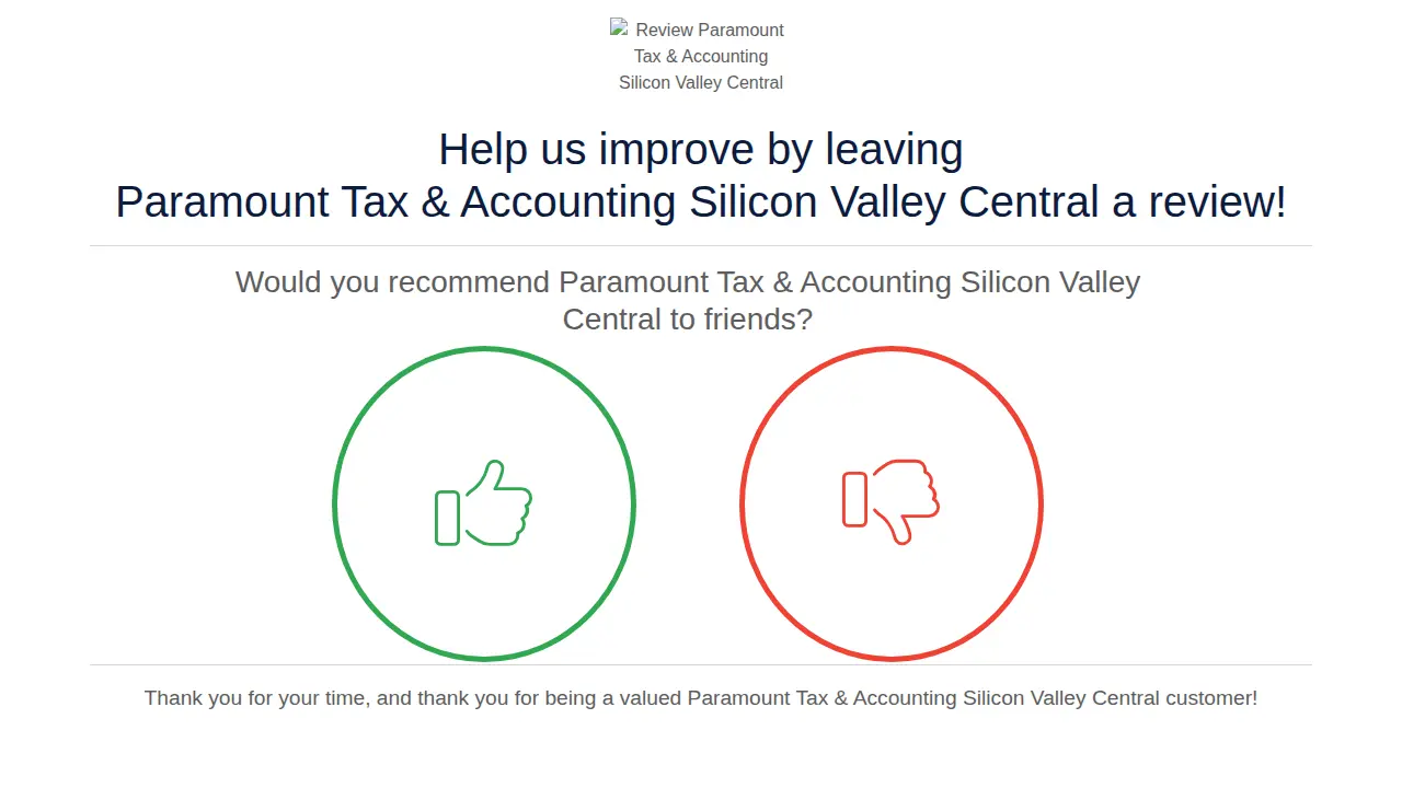 Paramount Tax & Accounting Silicon Valley Central page