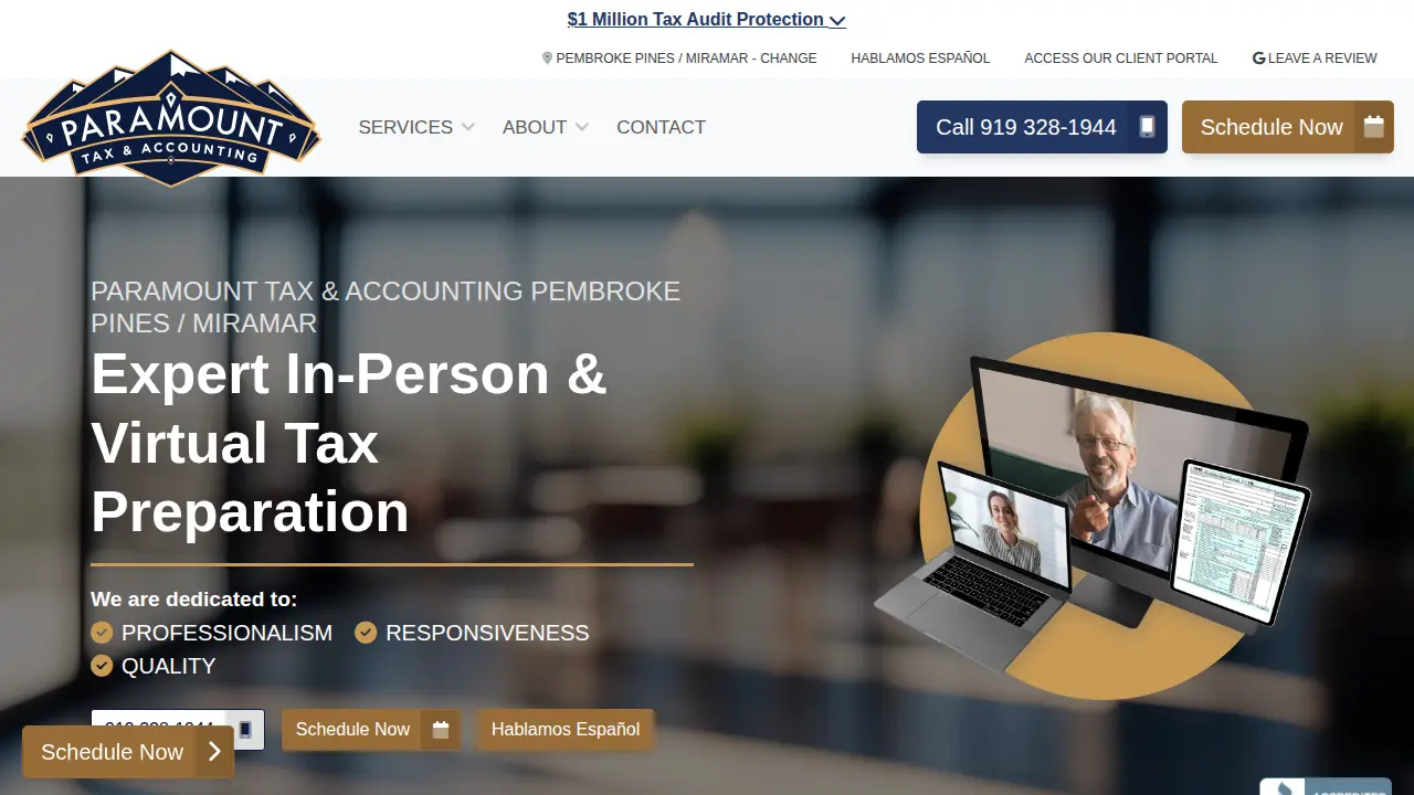 Paramount Tax & Accounting Silicon Valley Central page