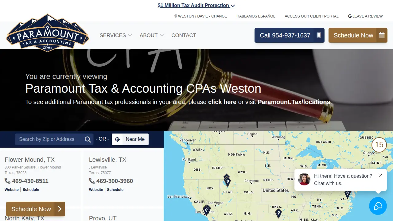 Paramount Tax & Accounting Flower Mound page