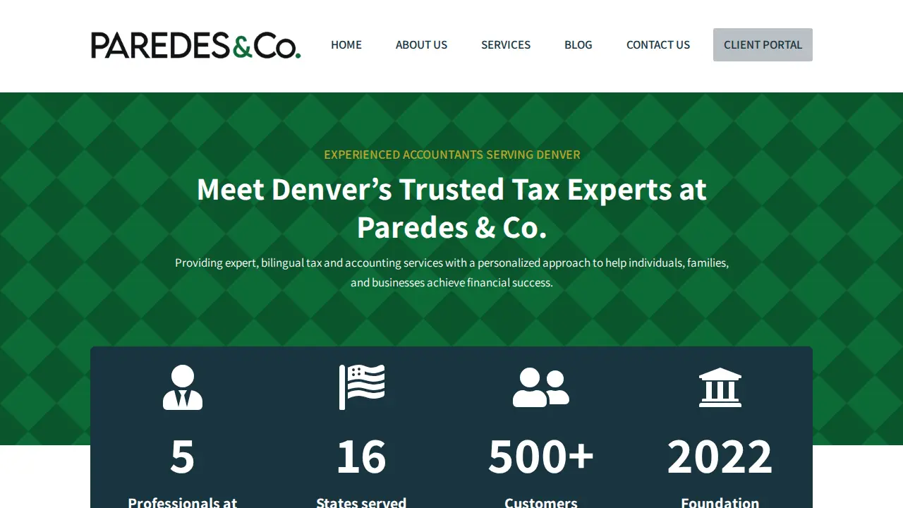 Paredes & Co. CPAs page