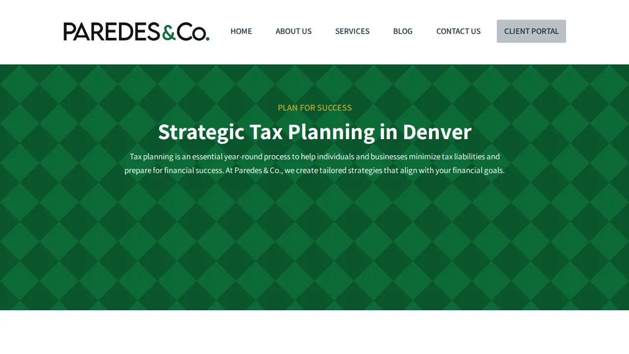 Paredes & Co. CPAs page