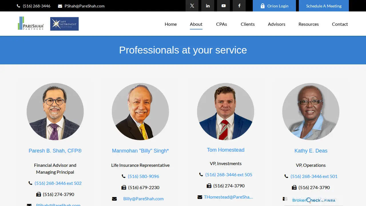PareShah Partners page