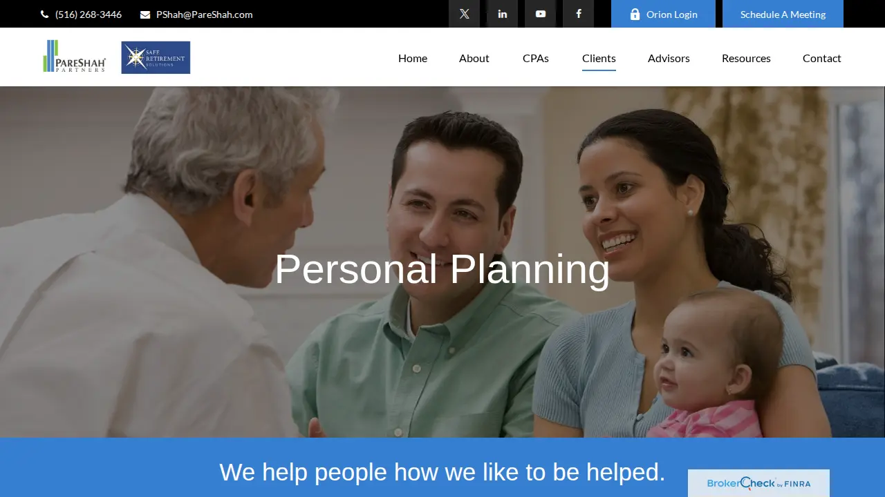 PareShah Partners page
