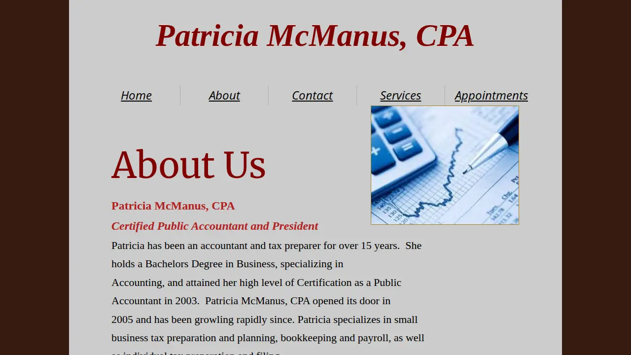 Patricia McManus, CPA page