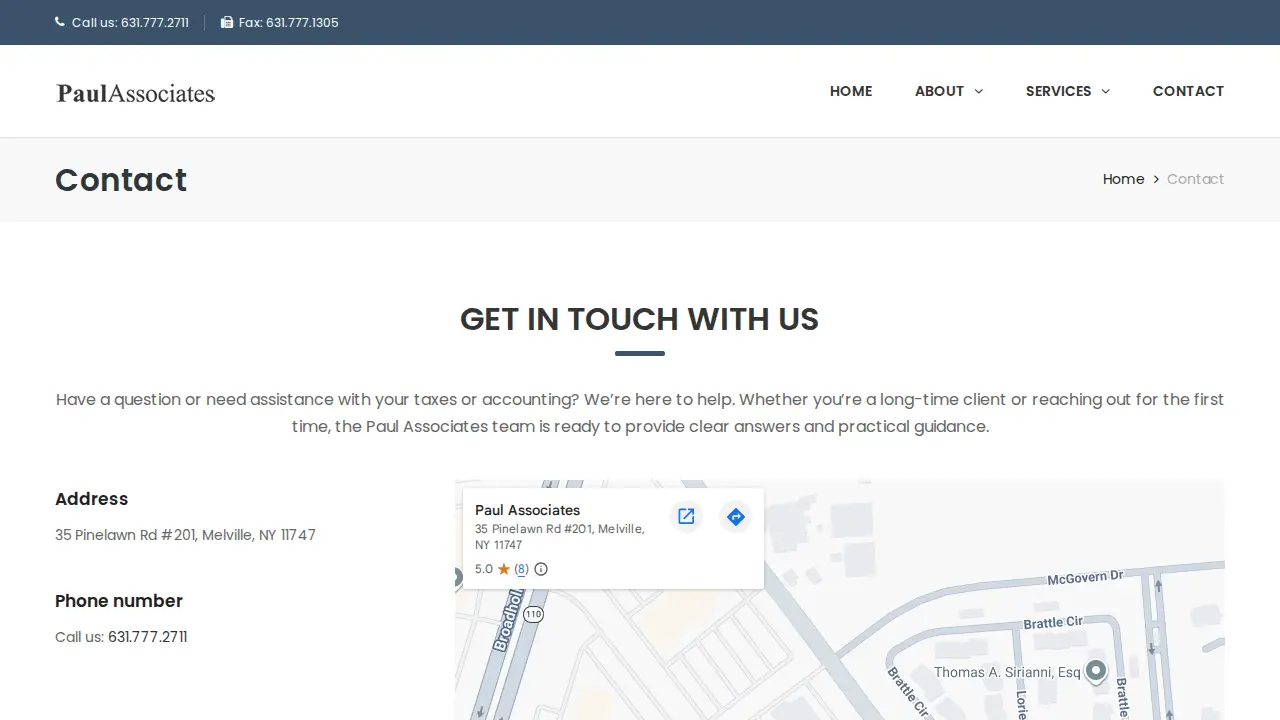Paul Associates page