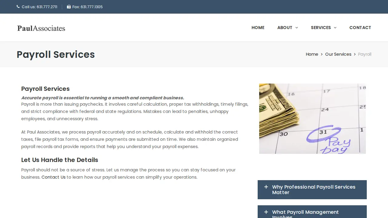 Paul Associates page