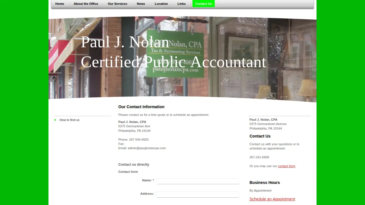 Paul J. Nolan, CPA page