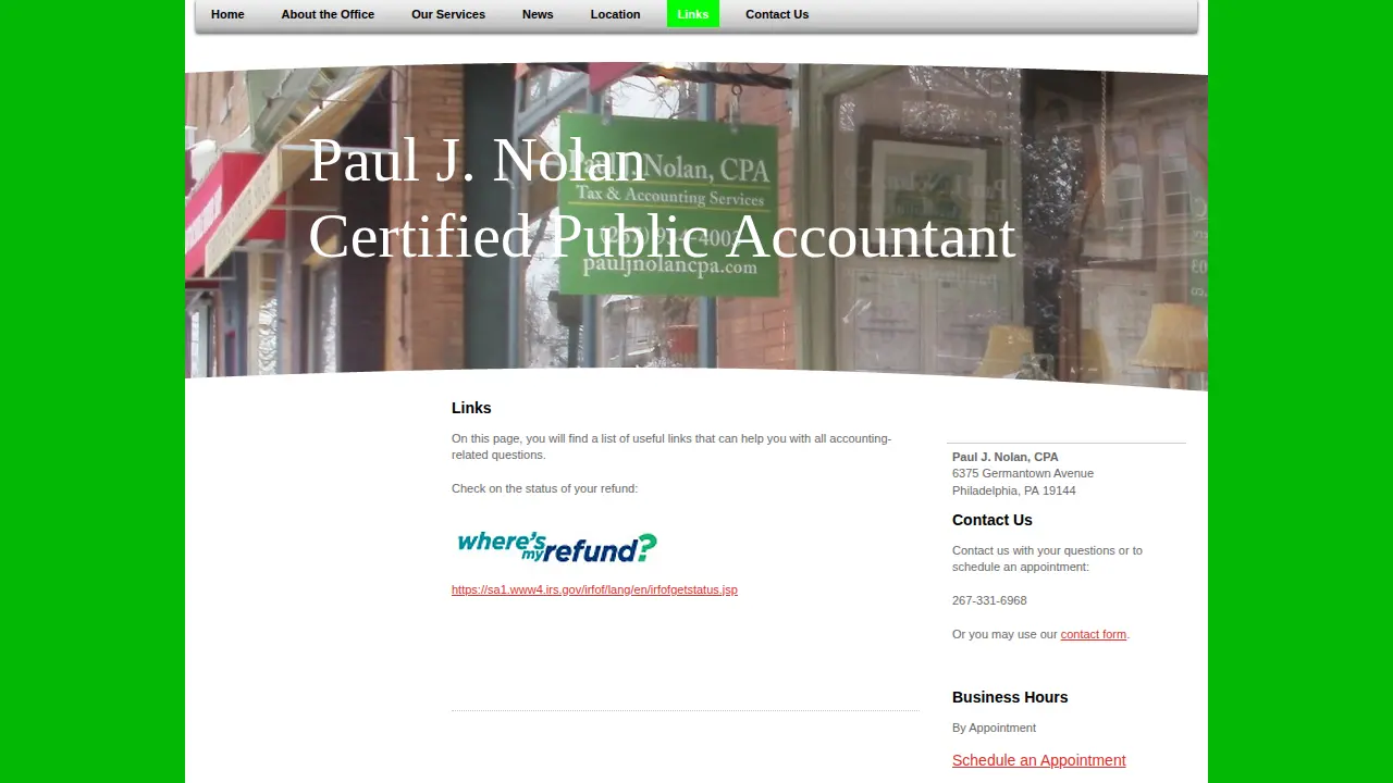 Paul J. Nolan, CPA page