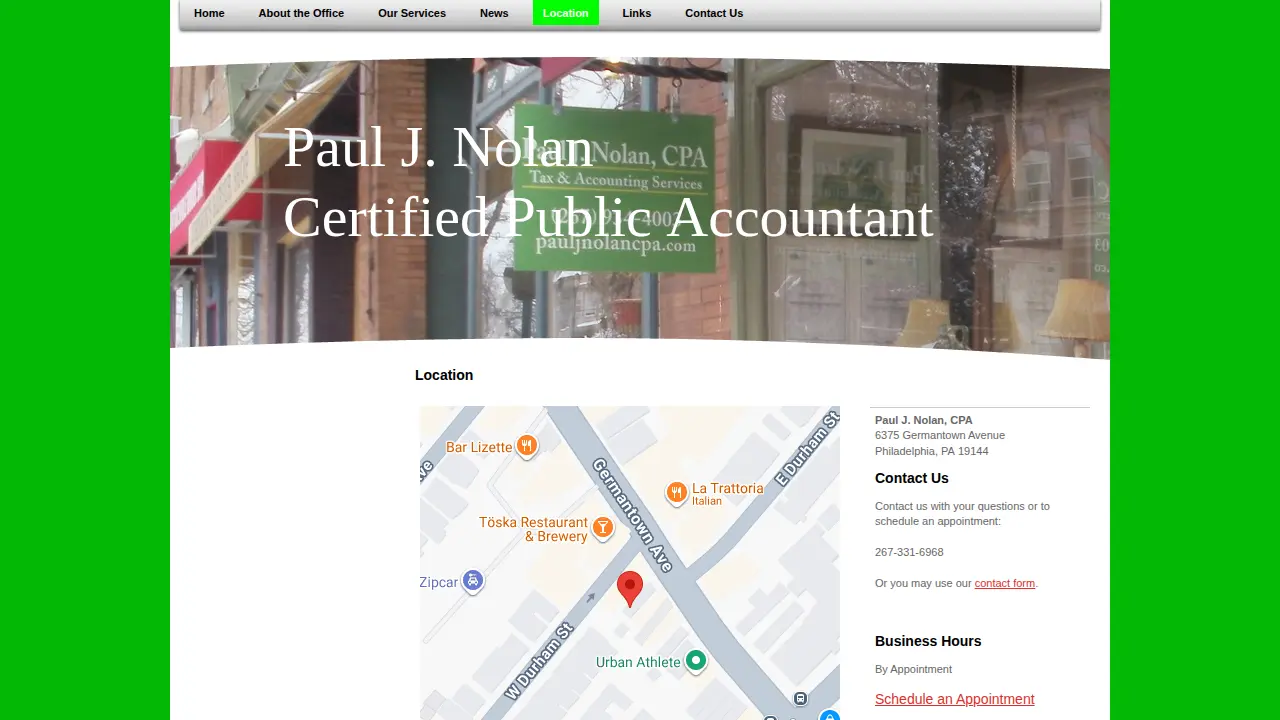 Paul J. Nolan, CPA page