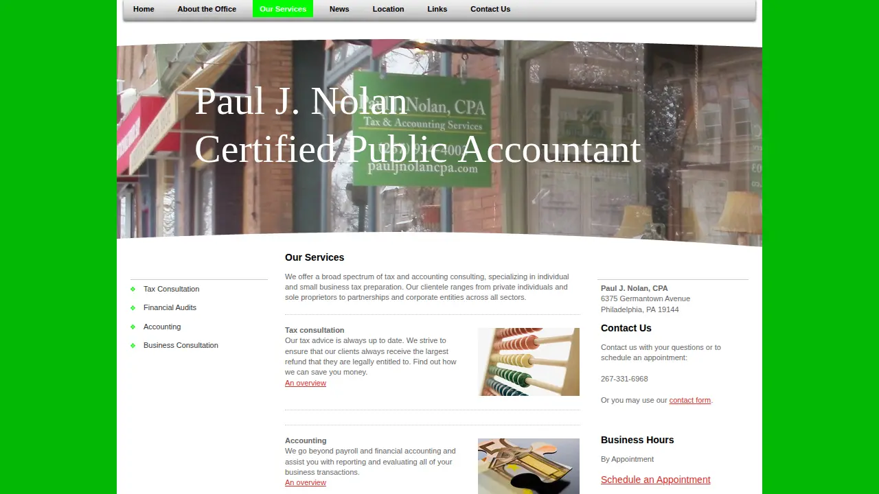 Paul J. Nolan, CPA page