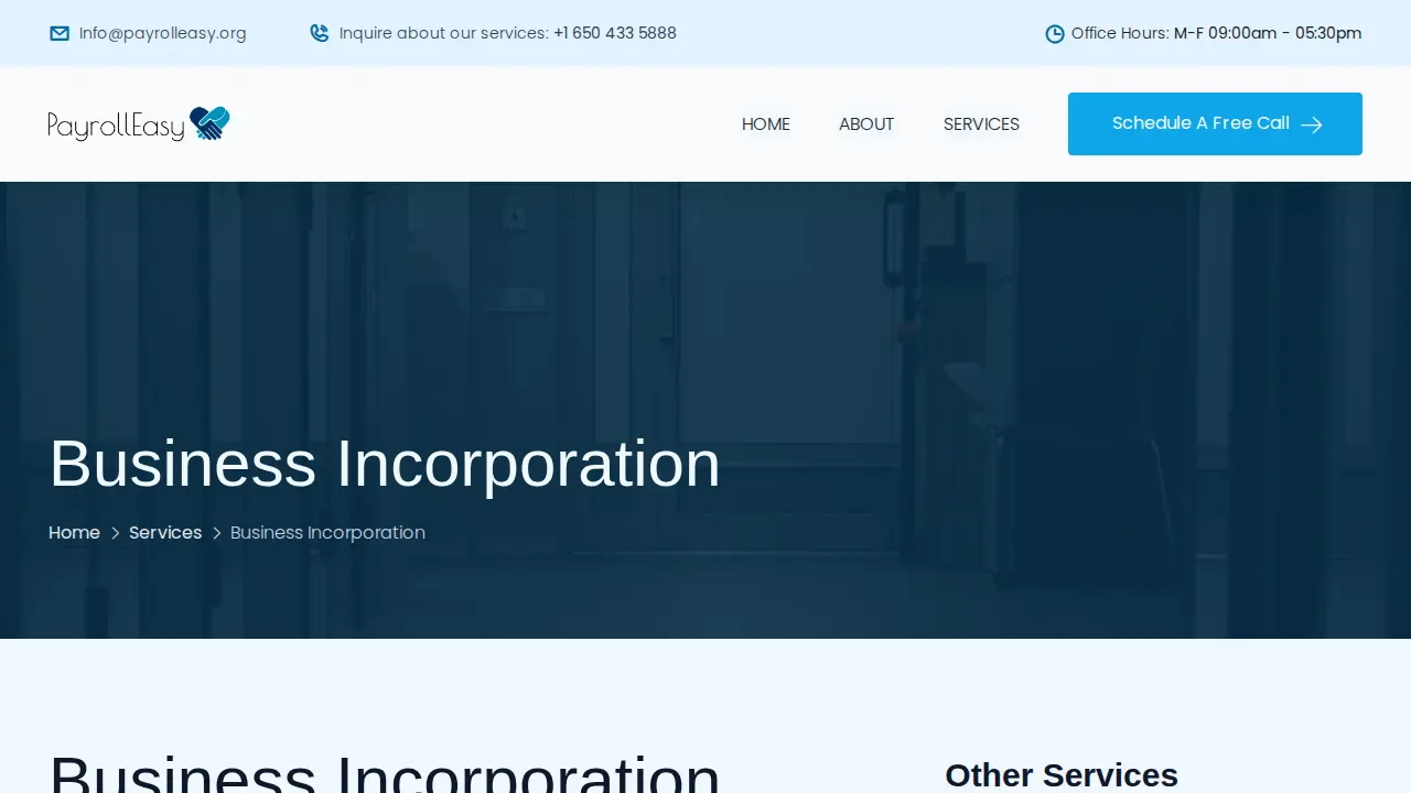 Payroll Easy page