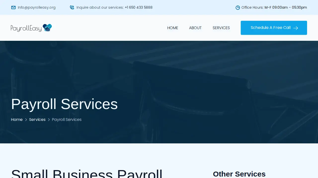 Payroll Easy page