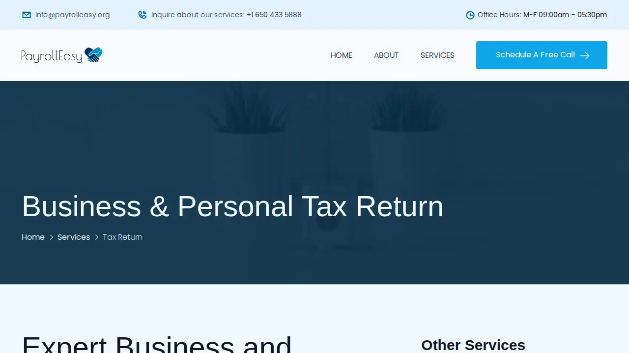 Payroll Easy page